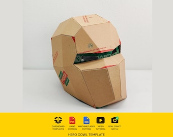 Ninja Base Helm Karton Vorlage | DIY Kostüm und Cosplay Muster | SVG-PDF