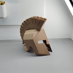 Spartan Helmet Cardboard Template | DIY Leonidas Costume and Cosplay Pattern | SVG PDF resizable image 5