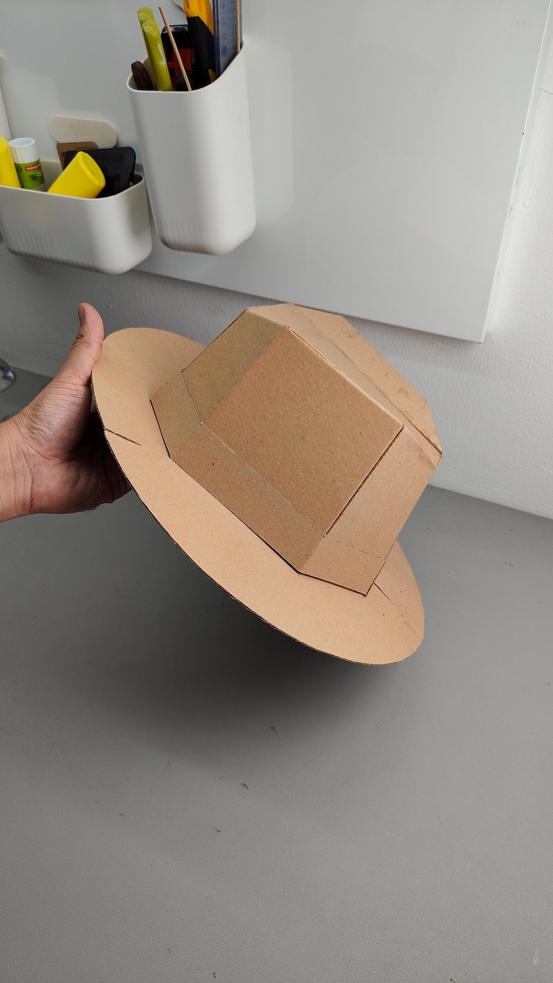 Fedora Hat Cardboard Template | DIY Costume and Themed Parties Pattern | SVG PDF resizable image 11