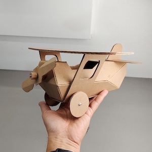 Classic Plane Cardboard Template | DIY Kids Craft and Miniature Pattern | SVG PDF image 5