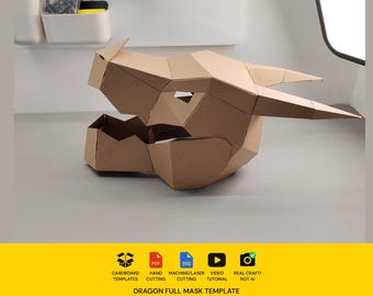 Dragon Head Template | DIY Cardboard Template | SVG PDF