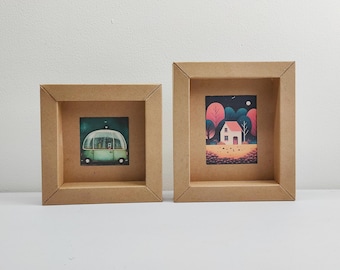 Simple Cardboard Picture Frame Template. DIY Printable Pattern for creating Aesthetic Photo Frame from corrugated cardboard (PDF format)