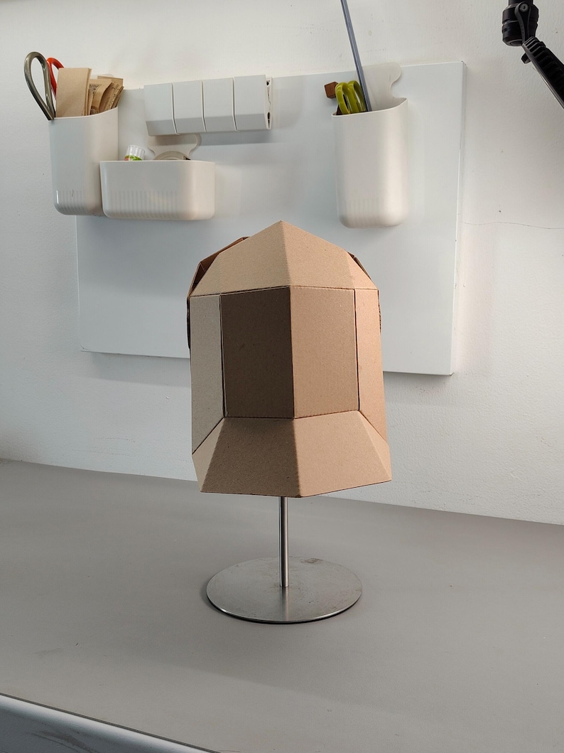 Knight Helmet with articulated face Cardboard Template | DIY Costume and Cosplay Pattern | SVG PDF image 10