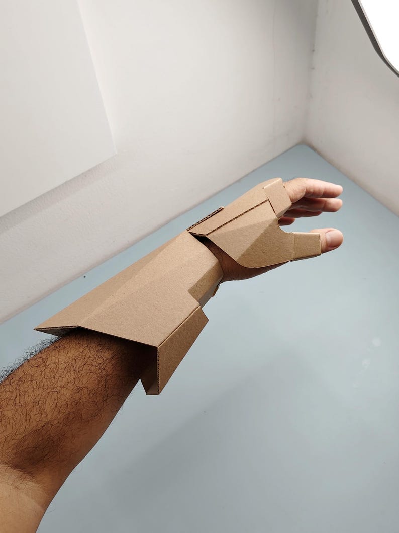 Knight Gauntlet Cardboard Template | DIY Armor and Cosplay Pattern | SVG PDF image 4