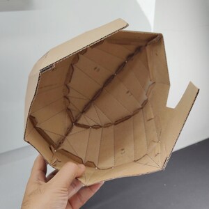 Superhero helmet or villain helmet cardboard craft template inner view