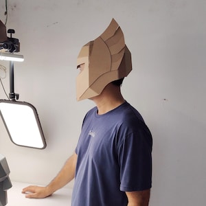 Helmet with wing for Elf or Thor Cosplay worn by model left view