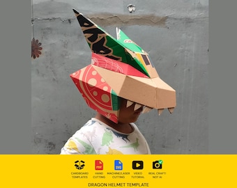 Dragon Armor Cardboard Template | Resizable SVG PDF Blueprint for DIY Costume and Cosplay