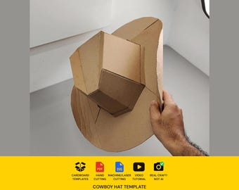 Cowboy Hat Cardboard Template | DIY Costume and Cosplay | SVG PDF