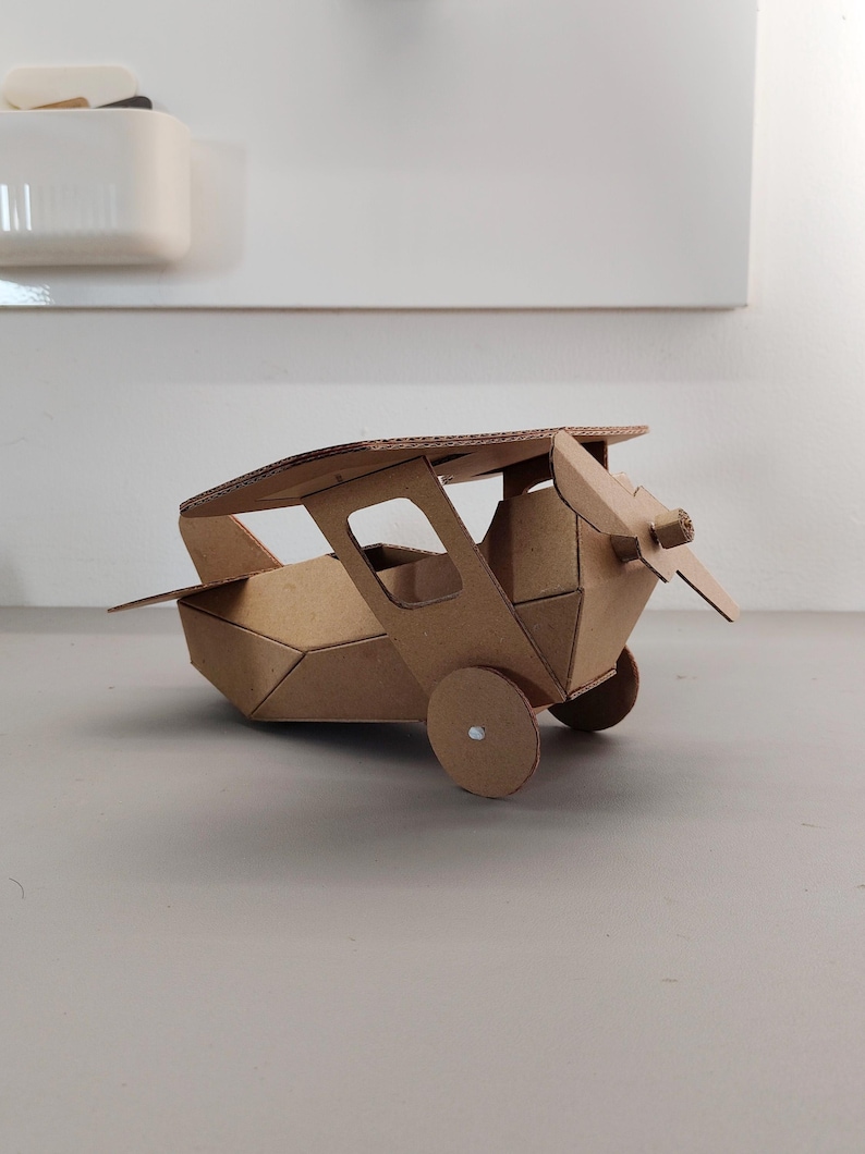 Classic Plane Cardboard Template | DIY Kids Craft and Miniature Pattern | SVG PDF image 13