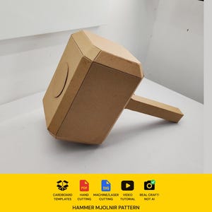 Mjölnir Hammer Karton Vorlage - Printable DIY Pattern für Cosplay und Requisiten (Größenverstellbare PDF)