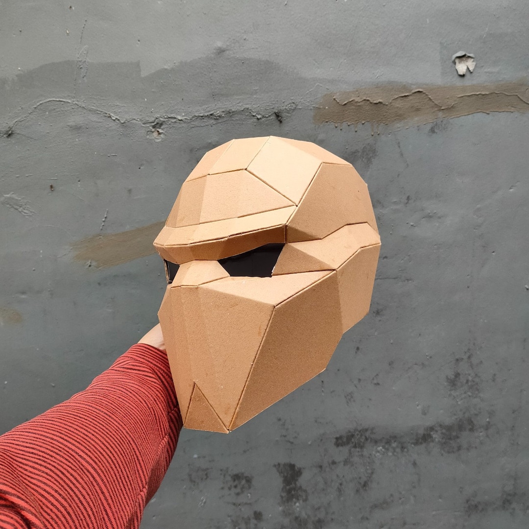 Cardboard Skull Helmet Template DIY Plan Etsy Cardboard Skull Helmet Template DIY Plan Etsy