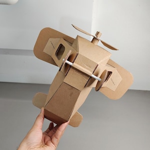 Classic Plane Cardboard Template | DIY Kids Craft and Miniature Pattern | SVG PDF image 6