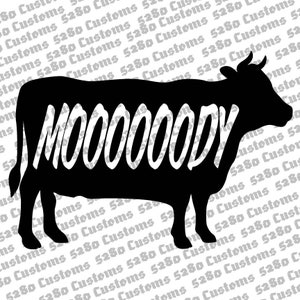 Mooooody Téléchargement instantané.  Fichiers eps, png, dxf, svg inclus.  Artisanat, autocollants, chemises, chapeaux, art mural et plus encore!