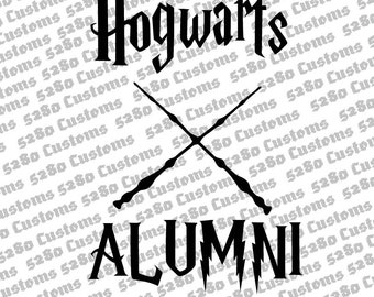 Hgwarts Ulumni Instant Download.  Png, Eps, Svg, and Dxf Files Included.  Crafts, Shirts, Prints, Stickers, Hats, and More.
