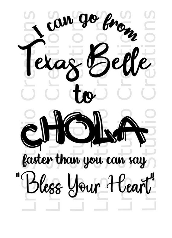 Texas Belle to Chola Faster Than... Etsy