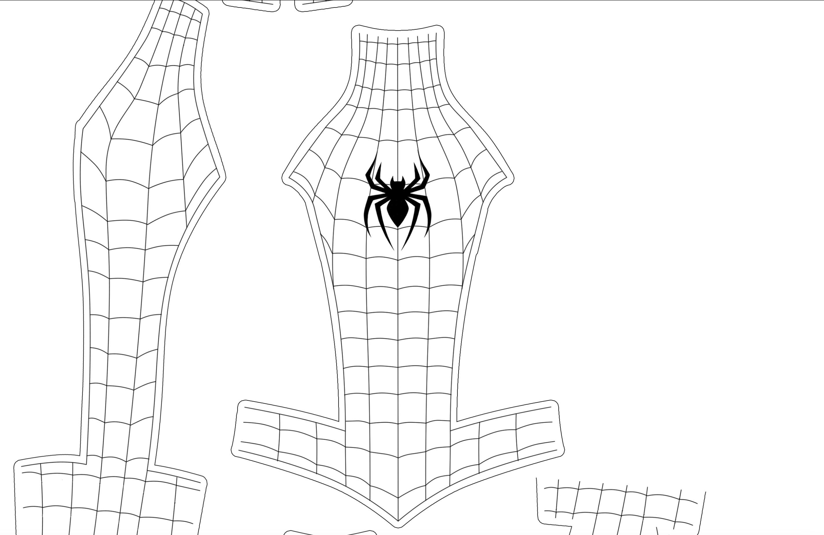 Spider-man Classic Replica Cosplay Dye Sub and Sewing Pattern With ...