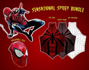 Sensational Spider-Man Ben Reilly Dye Sub and Sewing Pattern with Faceshell File