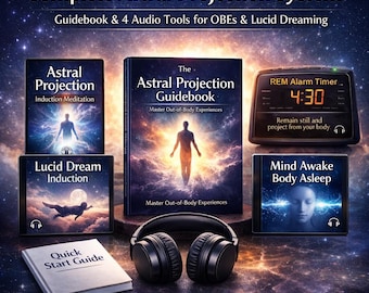 Complete Astral Projection System – Guidebook + 4 Audio Tools for OBEs & Lucid Dreaming