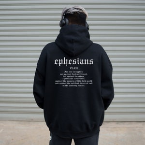 Men's Christian Hoodie Bible Verse Hoodie Christian Merch Mens Christian Streetwear Jesus Hoodie Christian Sweatshirt Jesus Apparel Faith