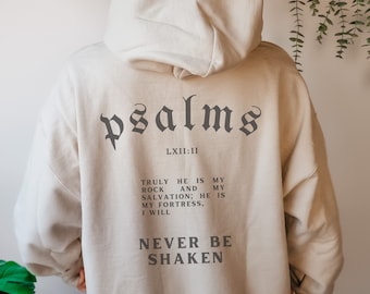 Psalms Christian Hoodie Bible Verse Faith sweatshirt