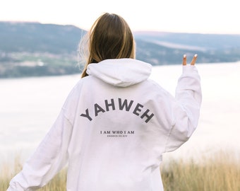 Embroidered Yahweh Hoodie, Christian Hoodie, Exodus 3:14 Bible Verse Hoodie, Faith Sweatshirt Jesus Hoodie God Hoodie Christian Apparel I Am