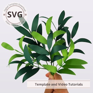 Tropical Leaves SVG: Paper Flower Foliage Template (Digital Download)