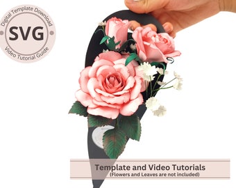 Modèle de porte-cône en papier | Bouquet de cônes de fleurs en papier numérique | SVG | Tutoriel vidéo | Artisanat en papier bricolage | Cricut | Bouquet de papier 3D | Facile