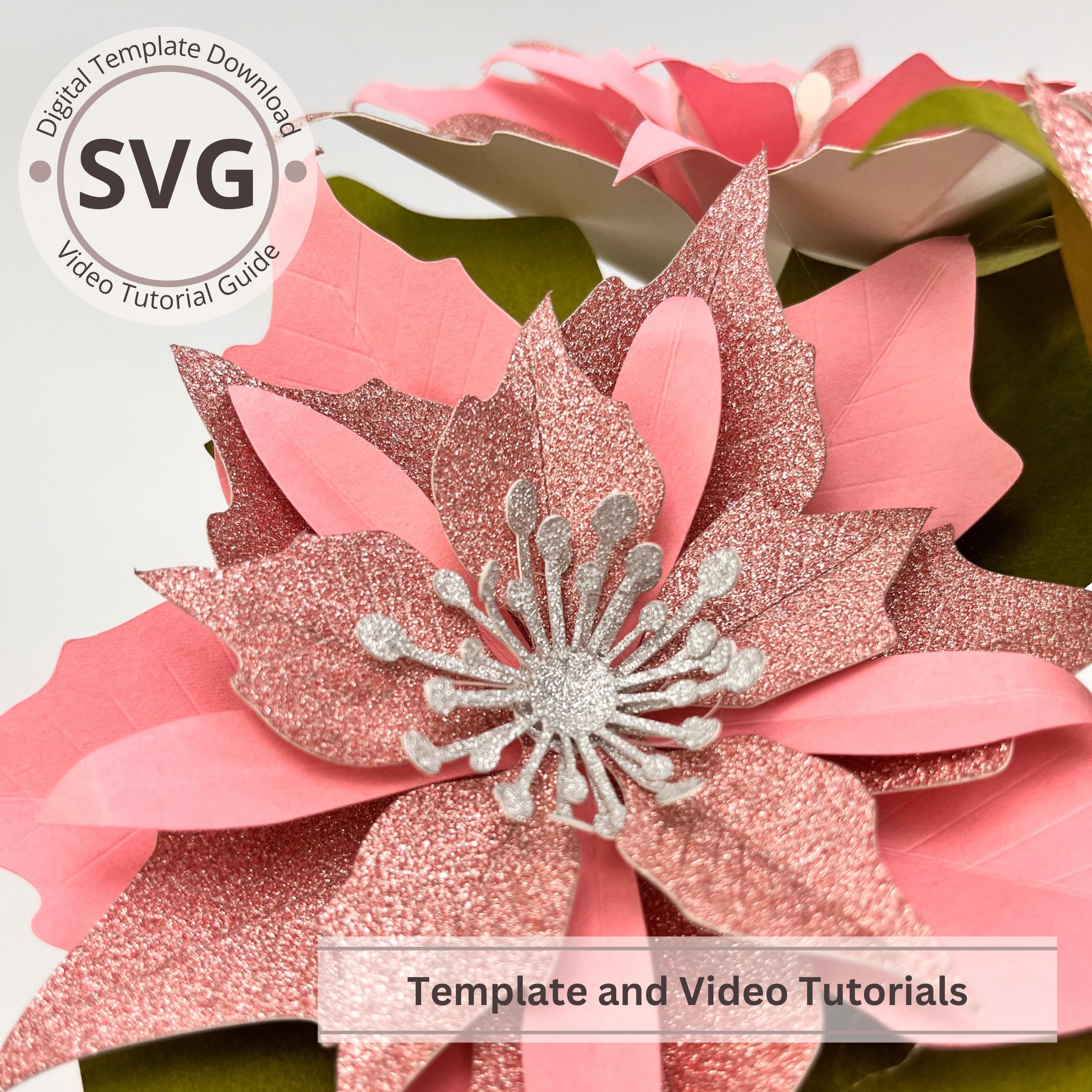 6 Papier Weihnachtsstern SVG Vorlage Weihnachtsdekoration Papierblume