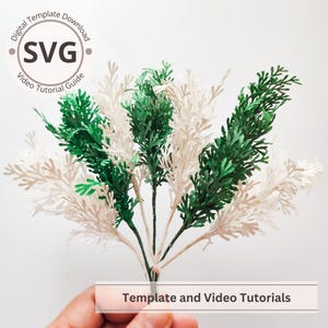 Paper Flower Leaves & Fillers Digital Template | Pricked Pine Needles Leaf | SVG | Video Tutorial | DIY Papercraft | Cricut | 3D Bouquet