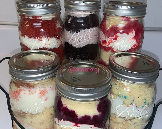 Two 16 oz Cake Jars *Assorted Flavors*