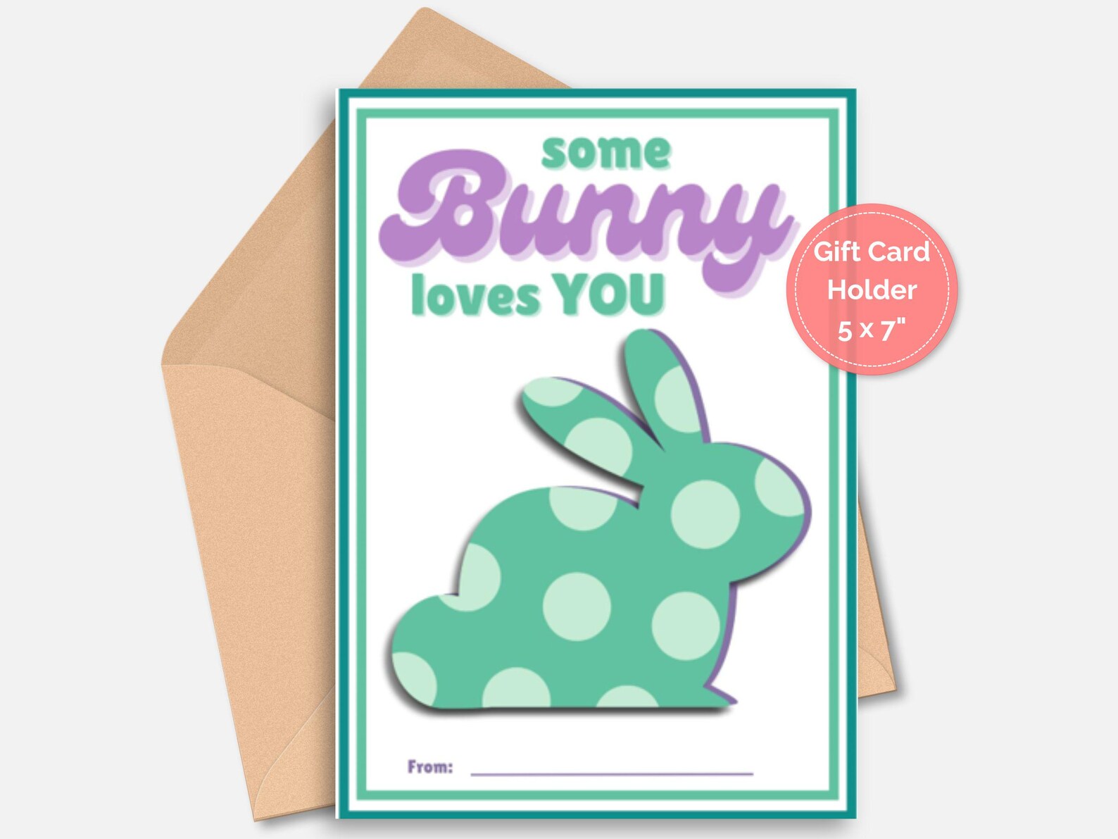 Easter Bunny Gift Card Holder | Printable Easter Basket Stuffer ...