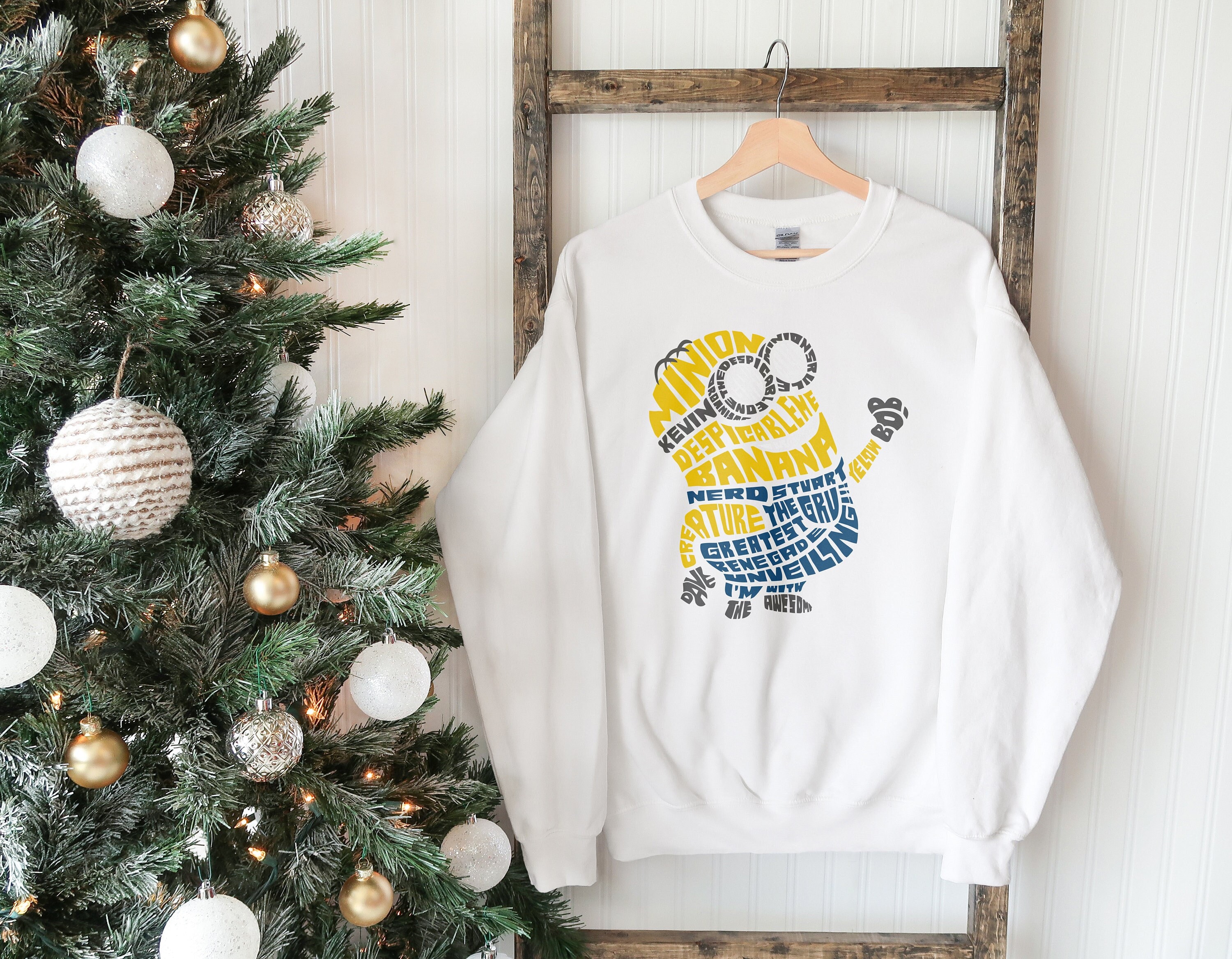 Minion Atlanta Braves Ugly Christmas Sweater Let It Snow Shirt - Kutee  Boutique