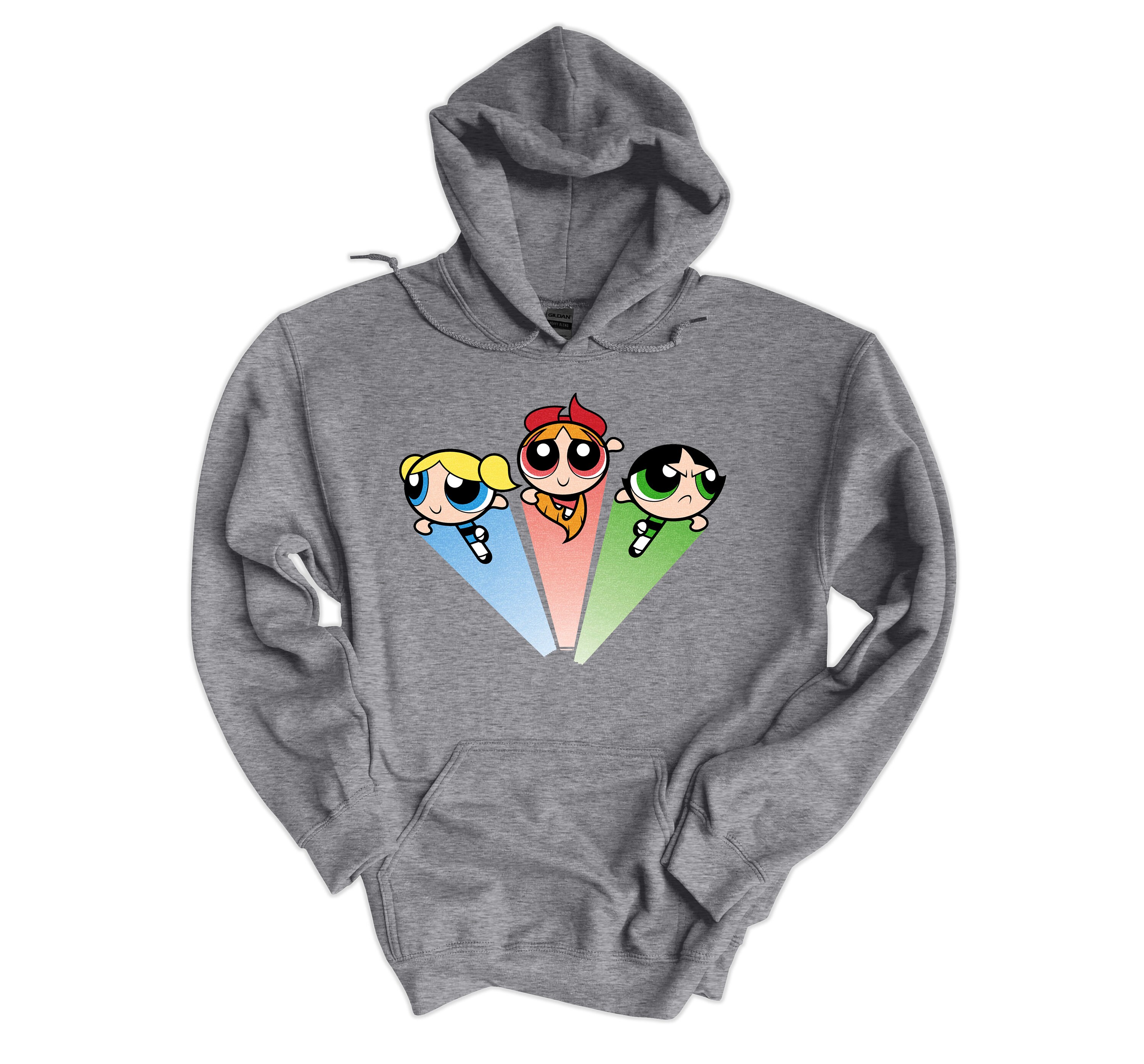 Sudadera con capucha de las Chicas Superpoderosas Sudadera blanca de las Chicas Superpoderosas sudadera con capucha grafica de la serie de dibujos animados de los anos 90 sudadera con capucha de