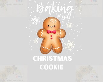 Pan de jengibre en el horno - Anuncio de embarazo navideño SVG