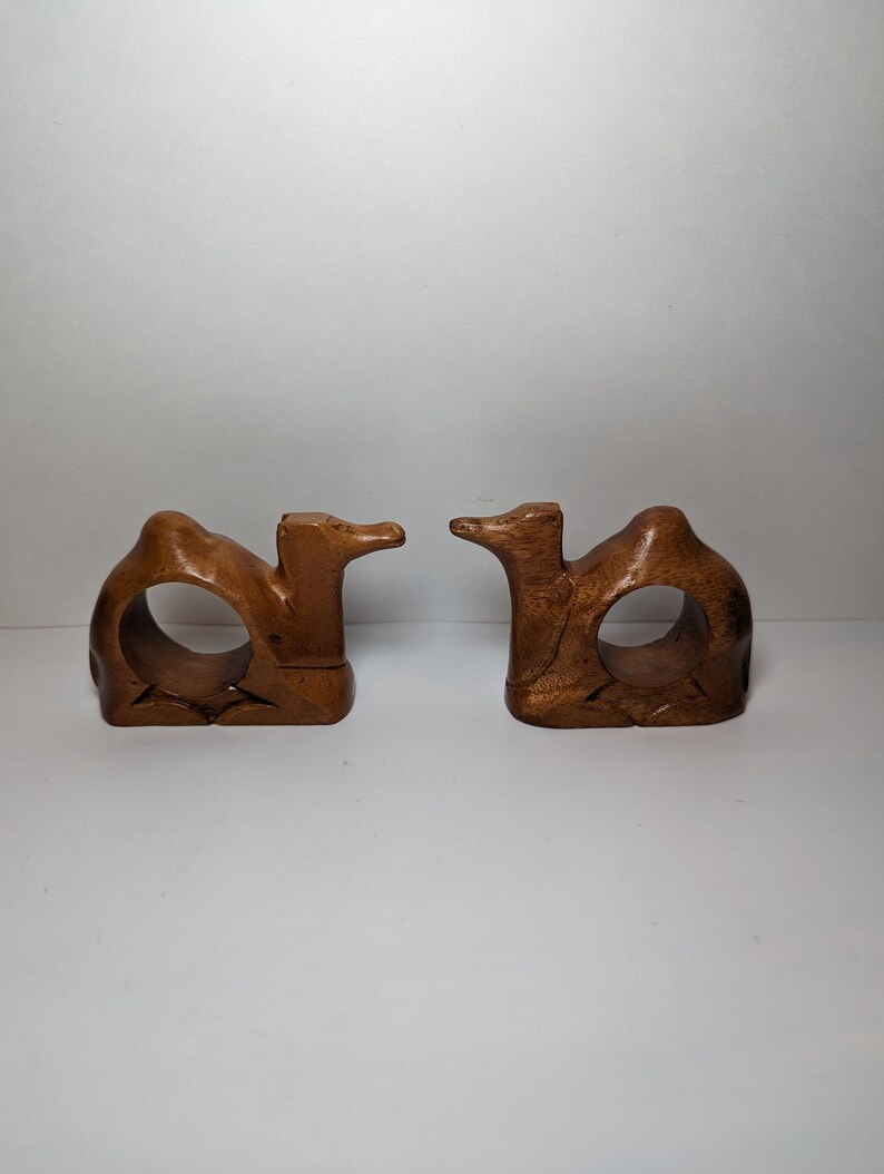 Vintage Wooden Camel Napkin Rings With Napkins - Etsy