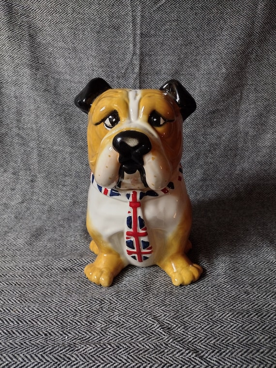 Bulldog Cookie Jar - Etsy