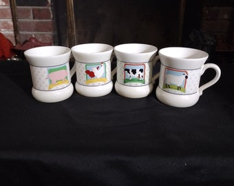 Vintage Pelzman Farm Coffee Cups