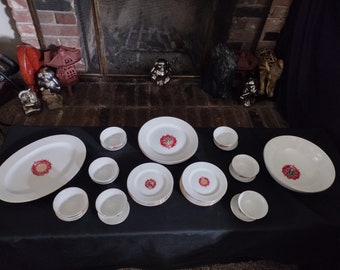 Vintage Dragon Phoenix Dinner Set