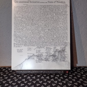 Laser Engraved Constitution 11.75x16"
