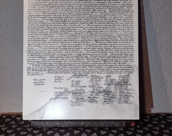 May include: A black and white image of the Declaration of Independence, signed by the founding fathers of the United States of America. The document is dated July 4, 1776. The text reads "IN CONGRESS. JULY 4. 1776. The unanimous Declaration of the thirteen united States of America."