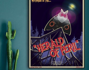 MOTHMAN Vintage Movie Poster &quot;Herald of Peril&quot;
