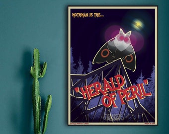 MOTHMAN Vintage Movie Poster "Herald of Peril"