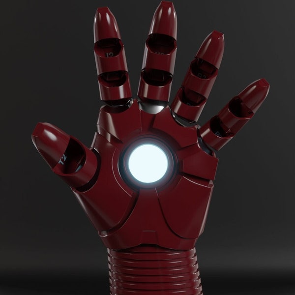 Usage général Iron Man Glove Gauntlet 3D imprimable STL UNIQUEMENT
