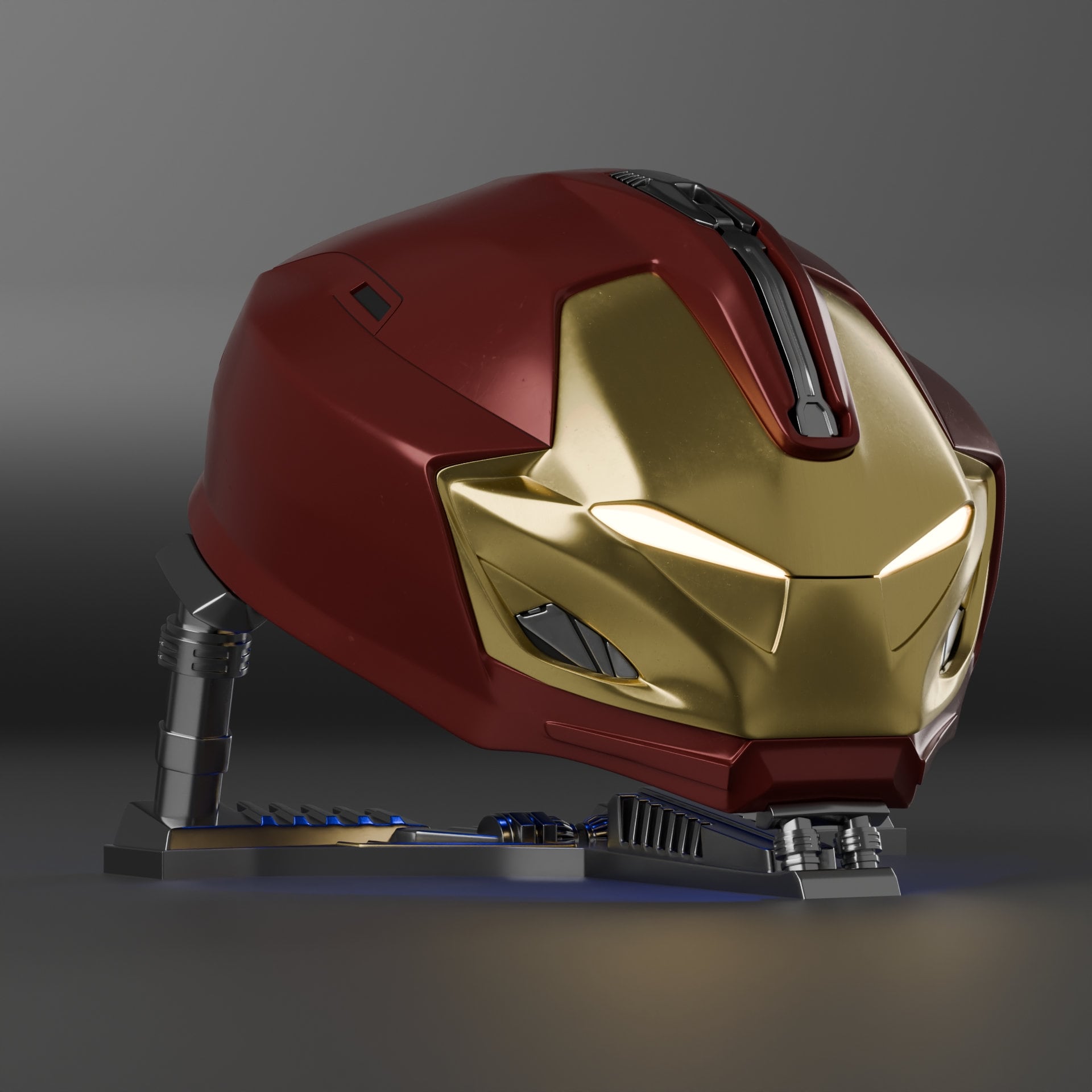 SALE アイアンマン IRONMANMask アイアンマンヘルメット GOLD XSociety®️ Gold Iron Man Helmet - MK5 Jarvis Iron Man Mask