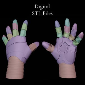 Digital 3D General Use Iron Man Cosplay Costume Glove Gauntlet 3D Printable STL ONLY