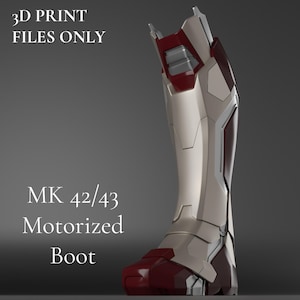 Iron Man MK 42/43 3D Printable Iron Man Cosplay Costume Boot STL ONLY with Motorization Kit