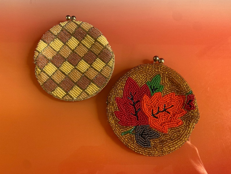 Set of Two Vintage Beaded Coin Purses Made in Korea - Etsy