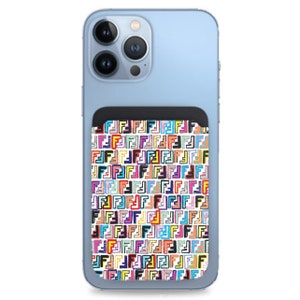 Tarjetero tipo billetera MagSafe para iPhone con estampado de colores