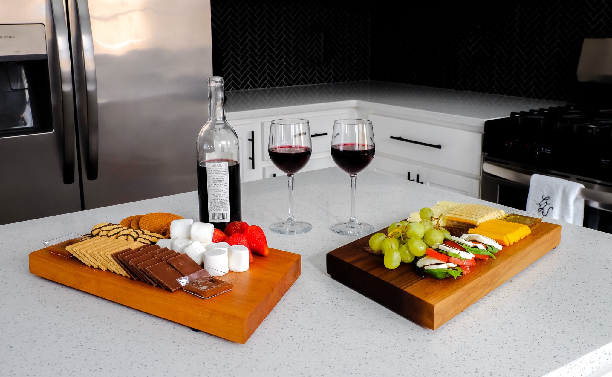 EBONY Wood Charcuterie Board Cheese Slicer Cutting Board Home