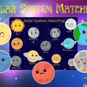 Solar System Activity, Planets Activity, Space Printable, Toddler Busy Book, Learning Binder, Preschool, Homeschool Activity,